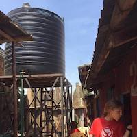water tank at Lizpal School, provided by Porridge and Rice donors